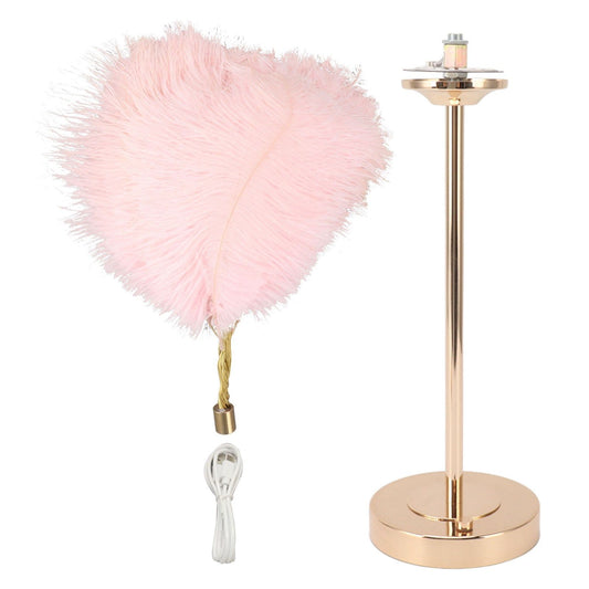 Feather Table Lamp 3 Color Dimmable Touch Switch USB Plug in Romantic Modern Decorative Bedside Light for V1294-YM0521-3119230059413