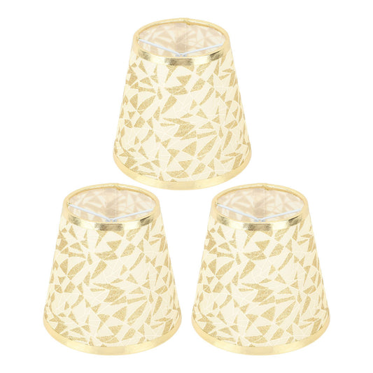 Cloth Lampshade Clip On Design Modern Barrel Fabric Lamp Shades for E14 Bulb Chandelier Wall Lamp 3pcs Gold V1294-YM0521-3119230069611