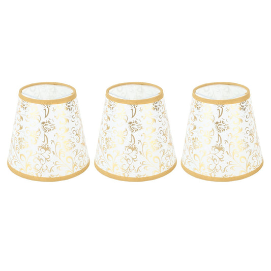 Cloth Lampshade Clip On Installation Modern Fabric Lamp Shades for E14 Bulb Chandelier Table Lamp 3pcs Gold V1294-YM0521-3119230069711