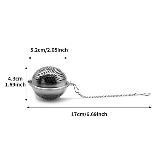 5.2CM Tea Infuser Stainless Steel Mesh Tea Ball Infuser Tea Filter for Loose Tea Leaves Spices Seasonings V1294-YM0523-10316319