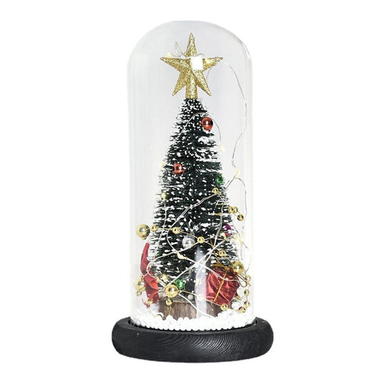 Christmas Tree in Glass Dome LED Glass Cover Ornaments Cedar Window Shooting Props Gifts for Girlfriends and V1294-YM0523-10319222