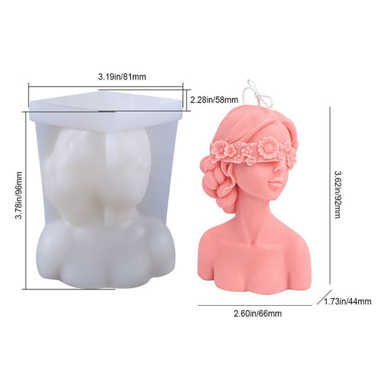 DIY Silicone Candle Mold 3D Silicone Casting Candle Mould Candle Making Mould Lady Body Shape Silicone Mold V1294-YM0523-10335800