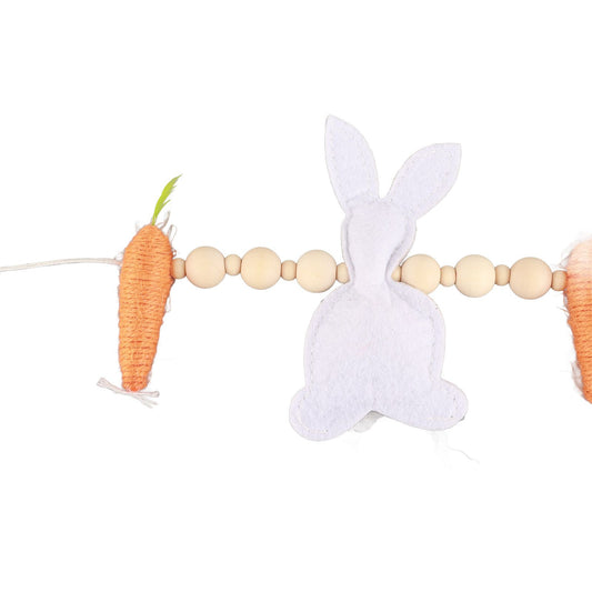 Easter Bunny Carrot Wreath Decor Spring Garland for Home Party Supplies Happy Easter Party Gifts V1294-YM0523-10336963