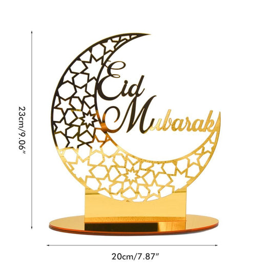 Eid Mubarak Acrylic Ornament Ramadan Decorations for Home Muslim Party Supplies Eid Ramadan Gifts V1294-YM0523-10338488
