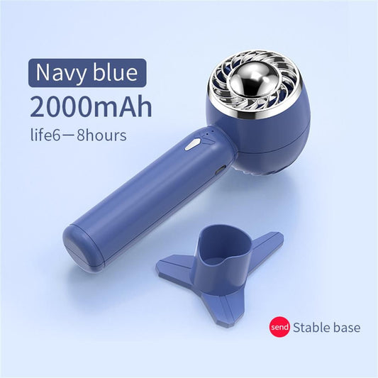 Handheld Fan USB Rechargeable Cooling Fan Silent 2000mAh Fan Summer Cooler Fan for Outdoor Travel V1294-YM0523-10340269