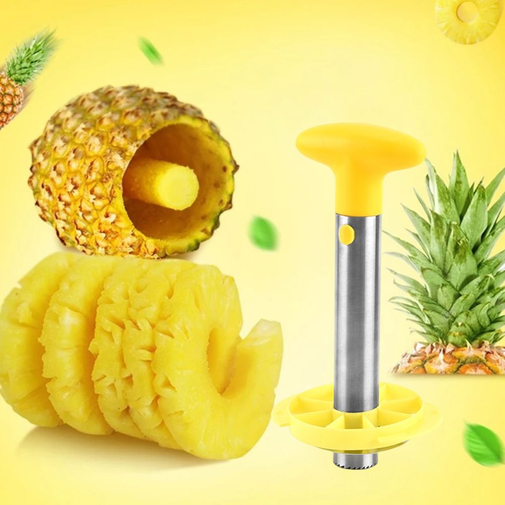 Kitchen Pineapple Corer and Slicing Tool Stainless Steel Pineapple Cutter with Forks for Easy Core Removal V1294-YM0523-10342965
