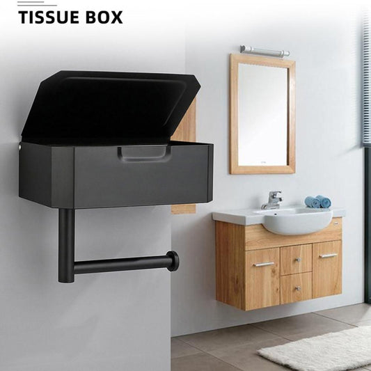Toilet Paper Holder with Flushable Wipes Dispenser Stainless Steel Toilet Paper Holder Storage Wall Mounted V1294-YM0523-10343812