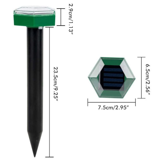 4Pcs Solar Mole Repellent Ultrasonic Outdoor Waterproof Sonic Deterrent Mole Stopper Rodent Gopher Chaser for V1294-YM0523-10343976
