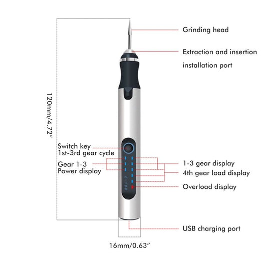 Electric Engraving Pen Portable Mini Engraver Etching Pen Cordless Metal Wood Carving Tools V1294-YM0523-10344198