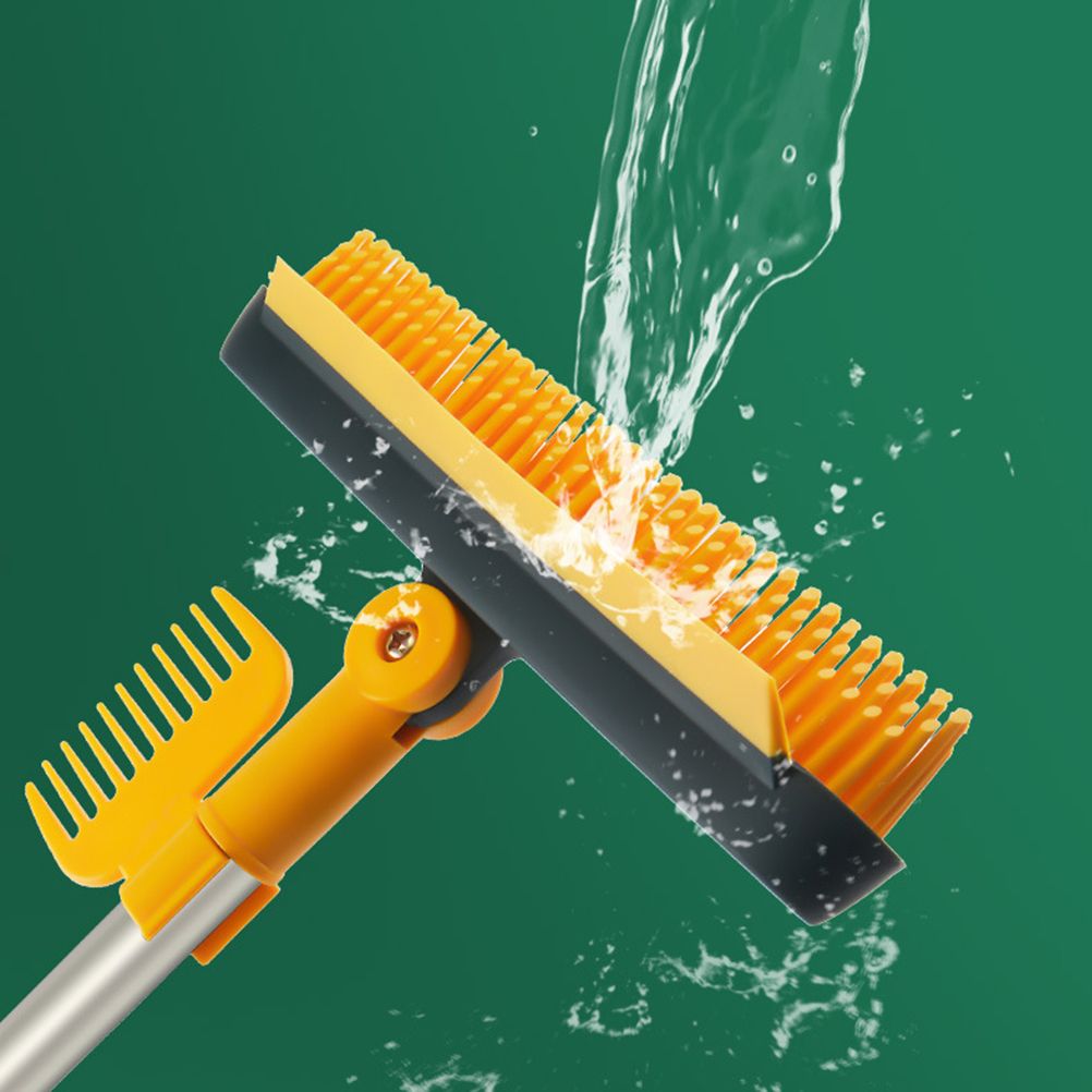 2 in 1 Floor Brush Scrub Brush Cleaning Brush with Adjustable Long Handle Bathroom Kitchen Floor Crevice V1294-YM0523-10344448