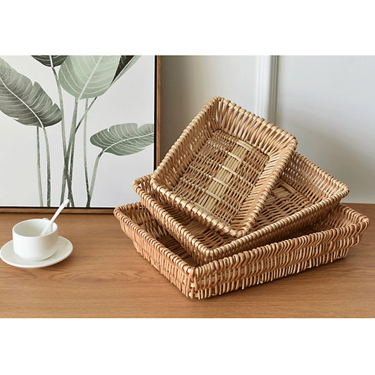 Rattan Storage Basket Basket Woven Snacks Fruit Basket Stackable Woven Bread Basket V1294-YM0523-211018DY01-1