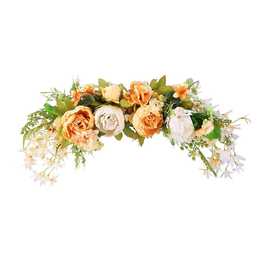 Spring Door Wreath Hanging Decorative Lintel Wreath Artificial Peony Flower Swag for Wedding Arch V1294-YM0523-220224XY01-4