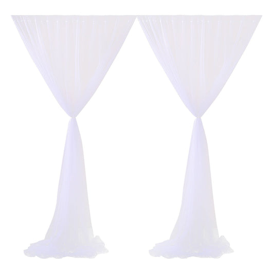 Wedding Party Window Screen Decoration Bedroom Outdoor Semi Transparent Mesh Curtains V1294-YM0523-220322QY03-1