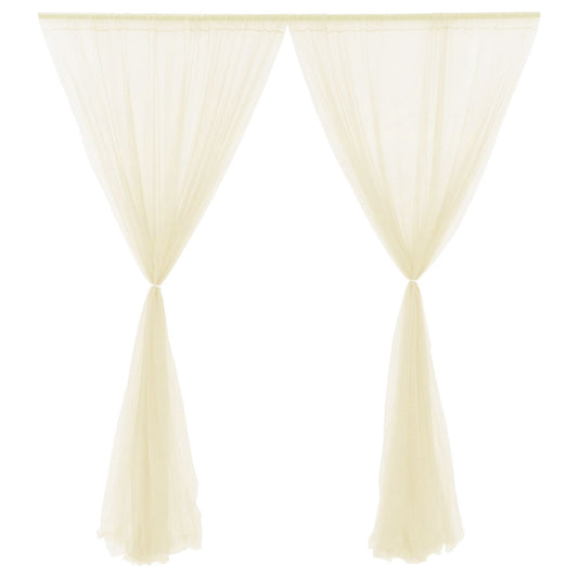 Wedding Party Window Screen Decoration Bedroom Outdoor Semi Transparent Mesh Curtains V1294-YM0523-220322QY03-2