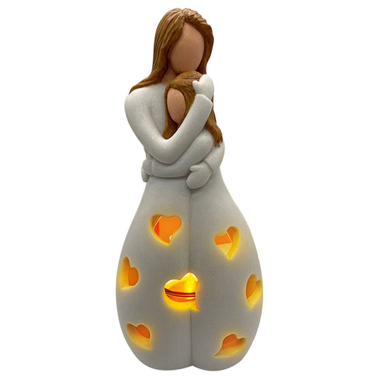 Mother's Day Gift Mother Daughter Hug Candle Holder Candle Light Slot Candle Holder V1294-YM0523-220325SM01