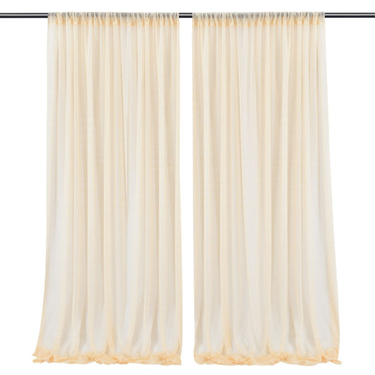 Backdrop Curtain Champagne 1.5x2.15m Yarn Durable Backdrop Drape for Wedding Party V1294-YM0523-220330LD02-4