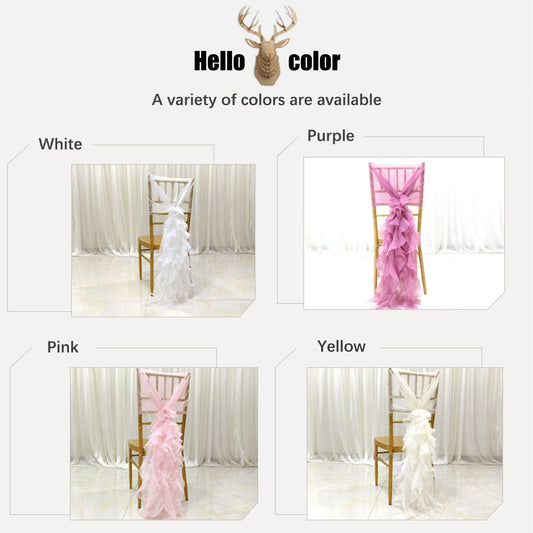 Outdoor Wedding Chair Back Decoration Chair Back Flower European Wedding Decoration Chair Back Long Yarn V1294-YM0523-220331HJ01-1