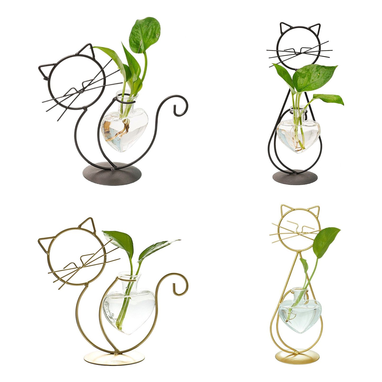 Simple Cat Iron Flower Ware Hydroponic Flower Arrangement Vase V1294-YM0523-220331WD01-2