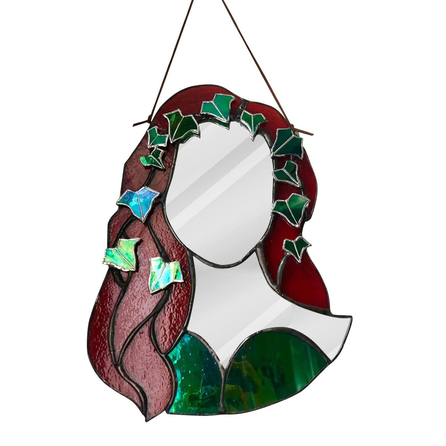 Glass Poison Ivy Mirror Glass Decorative Mirror for Entryway Bedroom Bathroom V1294-YM0523-220507ZH01