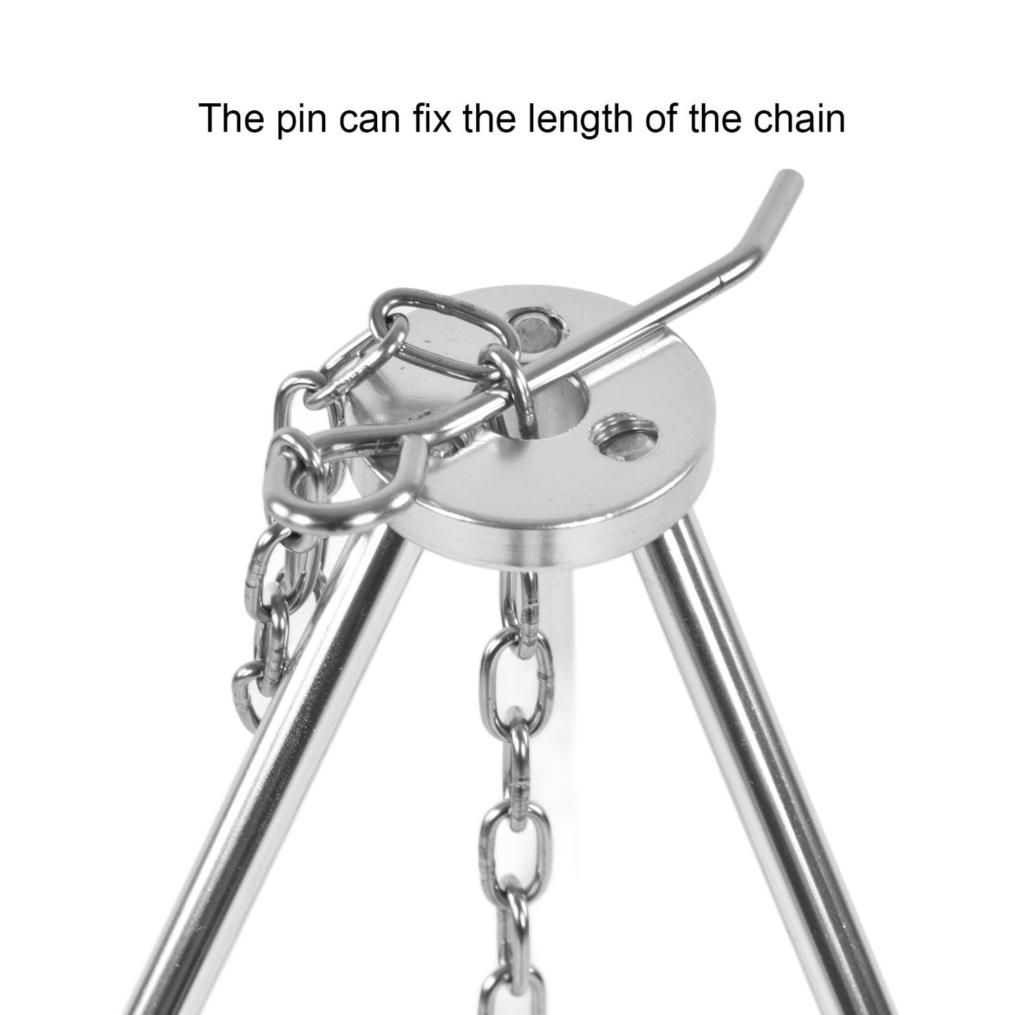 4 Section Campfire Tripod Portable Aluminum Alloy Hanging Pot Tripod for Outdoor V1294-YM0523-3111210336011