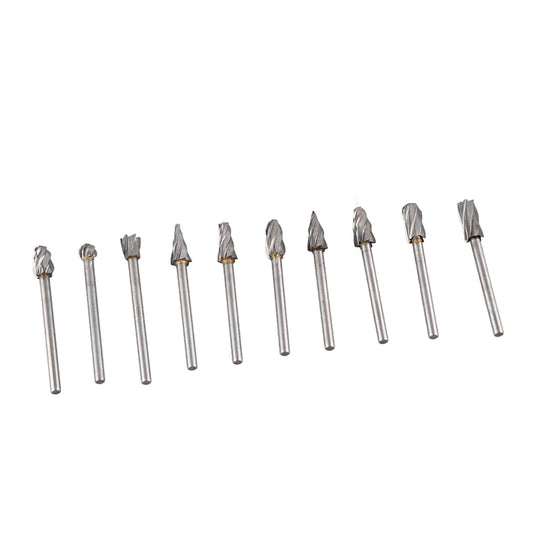 10Pcs Carbide Burr Set Alloy Tungsten Steel High Hardness Wide Application for Dremel Wood Carving Bits for V1294-YM0523-3111210399411