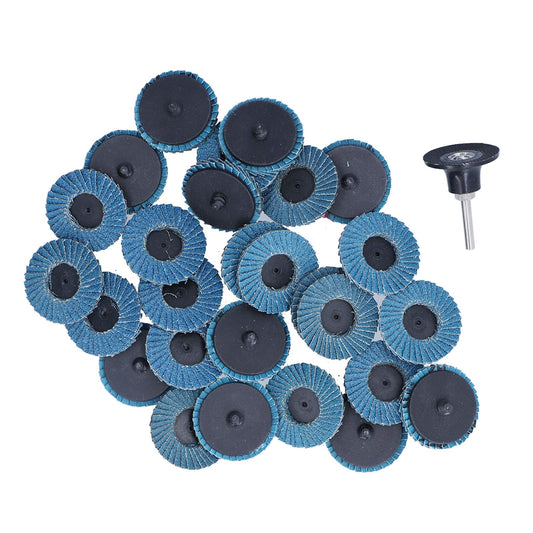 31PCS 2in/5cm Flat Flap Disc 40/60/80 Grits Blue Zirconia Alumina for Grinding Blending Sanding V1294-YM0523-3111210403811