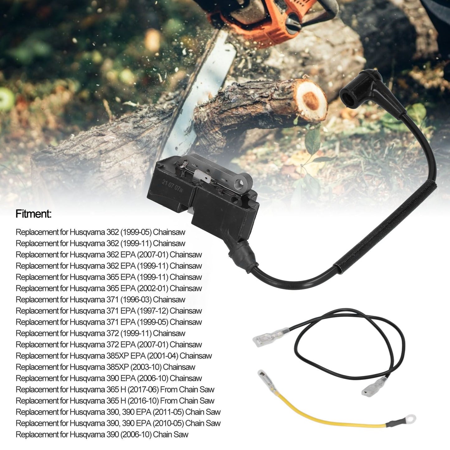 Ignition Coil Module 544047101 Replacement for Husqvarna 362 365 371 372 372xp 385xp Chainsaw V1294-YM0523-3111210403911