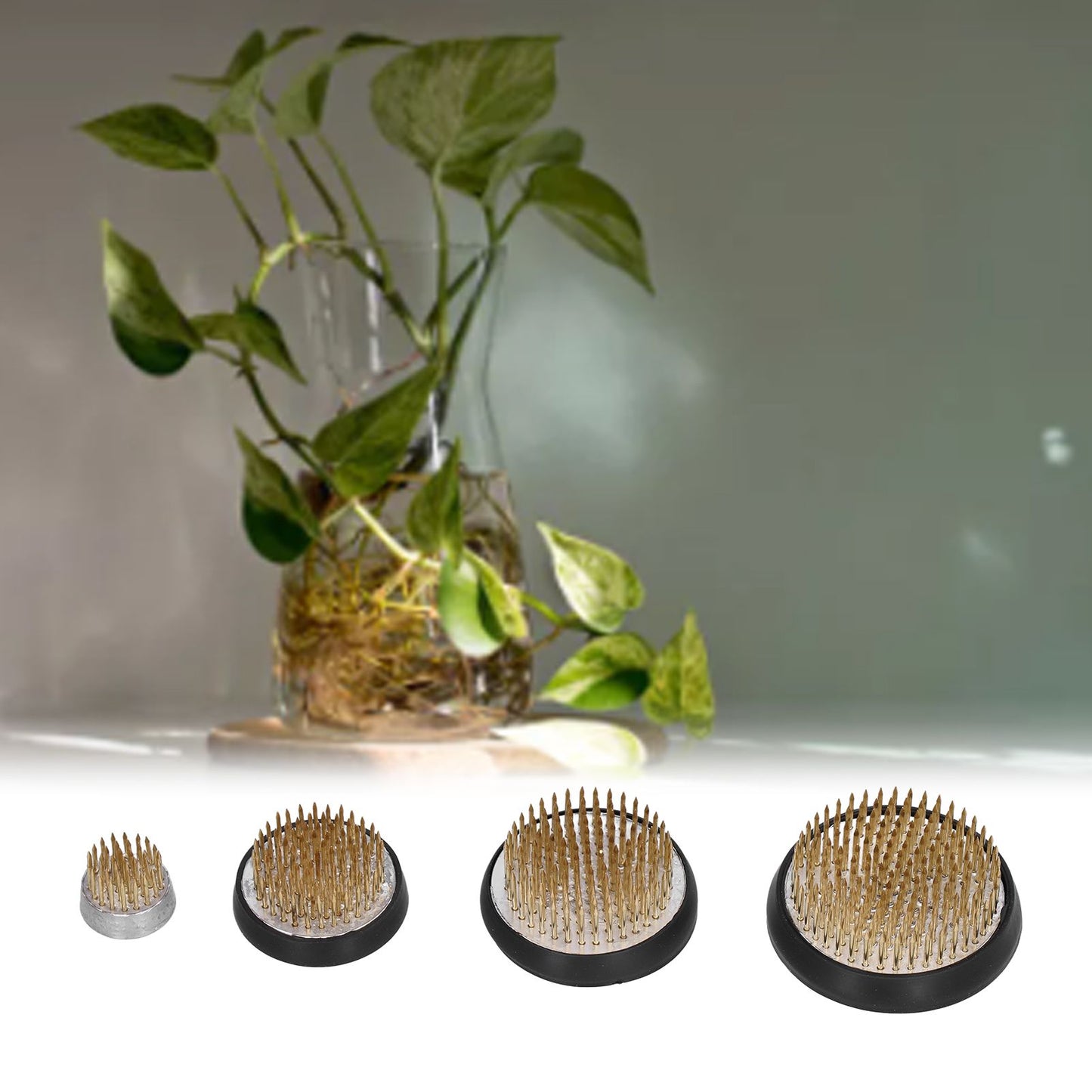 4Pcs Round Flower Arrangers 37/91/127/169 Needles Flower Holder Tool for Floral Arrangement V1294-YM0523-3111210410311