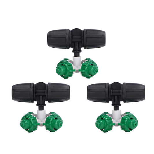 10 Sets Misting Nozzle Plastic Atomizing Cross Sprayer Accessory Kit for Irrigation V1294-YM0523-3111210509511
