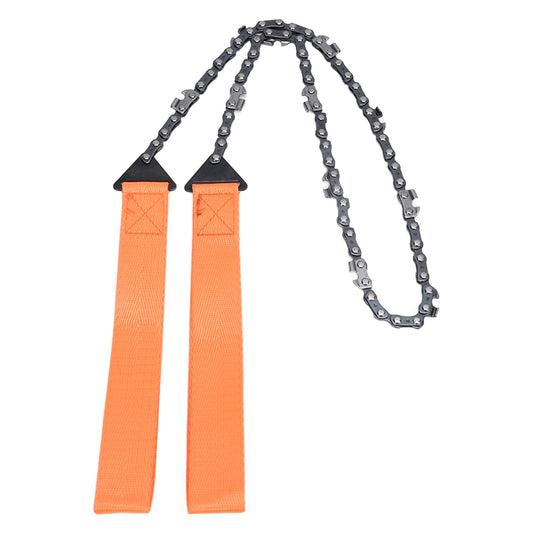 24 Inch Outdoor Pocket Chainsaw Survival Zipper Saw Hand Saw Chain Tool for Wood Cutting Orange V1294-YM0523-3111220018611