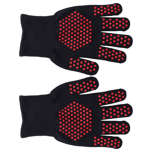 Heat Resistant Gloves 25cm Separate Fingers Hot Proof Mitts Cooking Tool for BBQ Welding V1294-YM0523-3111220019611
