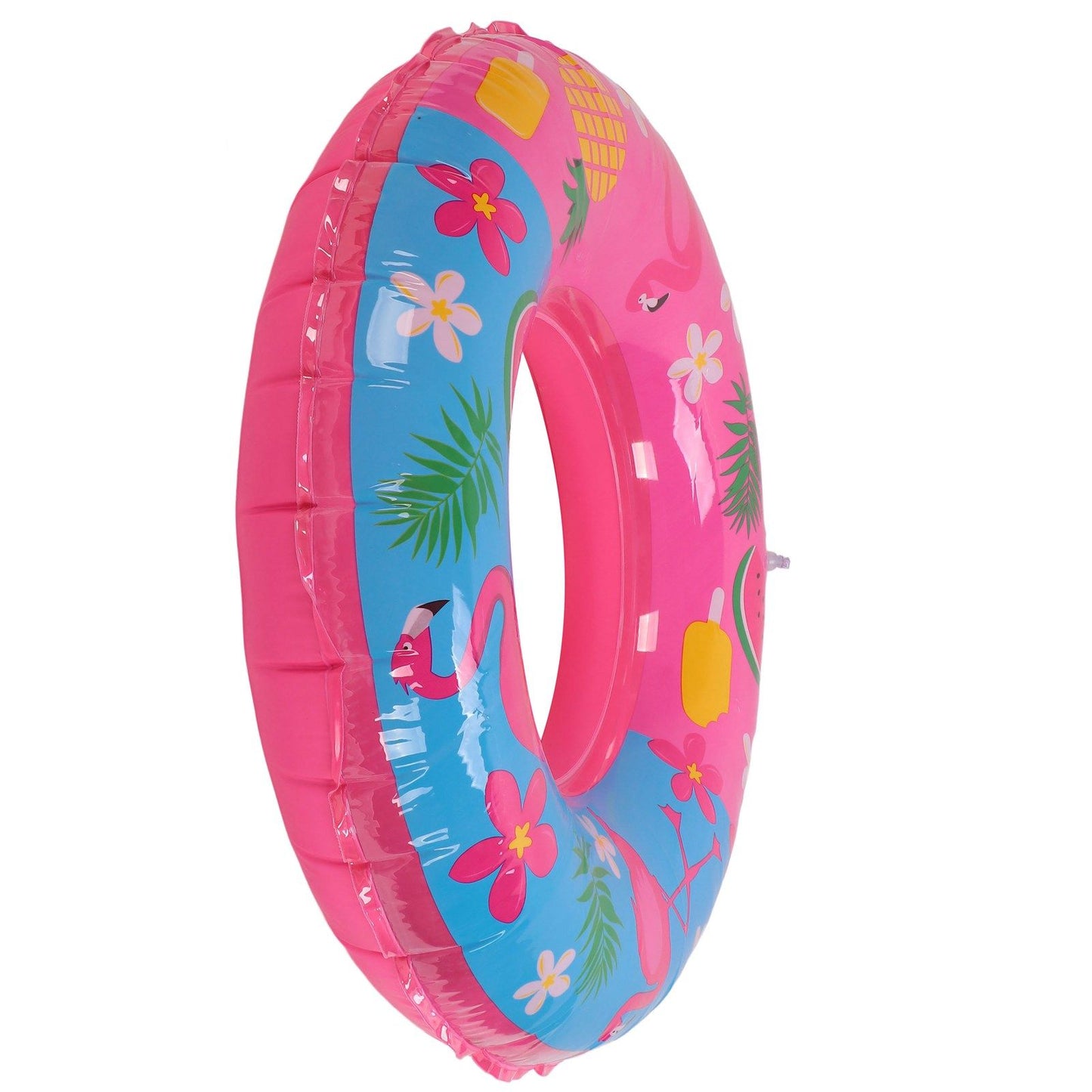 Swimming Floats Pink Flamingo Pattern Thickened Eco Friendly PVC Portable Round Pool Floats for Girl V1294-YM0523-3111220029611