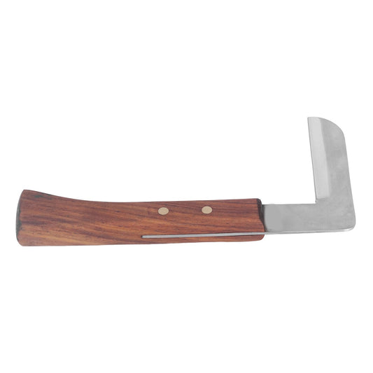 Steel L Shape Hoof Knife Ergonomic Curved Handle Hoof Trimming Tool for Farm Horse Single Blade On Right Hand V1294-YM0523-3111220060612