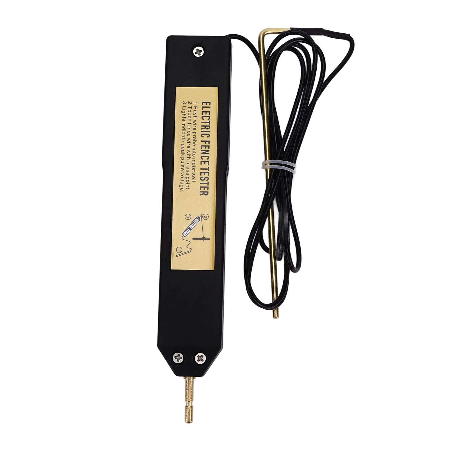 Electric Fence Tester Waterproof Voltage Meter 10KV Portable Tool with 6pcs Light for Farm V1294-YM0523-3111220064011