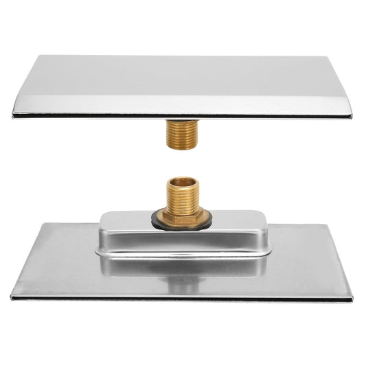 Waterfall Tub Spout G1/2 External Thread SPA Bathroom Pool Swimming Pool Silver Wall Mounted Waterfall Outlet V1294-YM0523-3111220081611