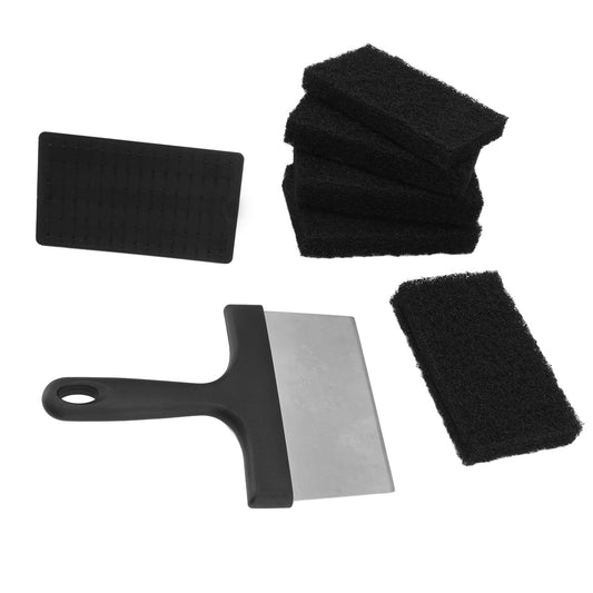 Barbecue Grill Griddle Cleaning Kit BBQ Grill Cleaner Set Includes Stainless Steel Scraper Brush Sponge Blocks V1294-YM0523-3111220100711