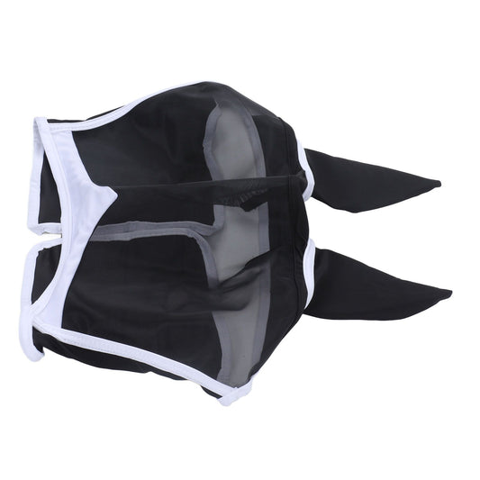 Horse Fly Mask Breathable Comfortable Soft Fine Mesh Design Horse Face Mask Horse Supplies with Ears Black V1294-YM0523-3111220116511
