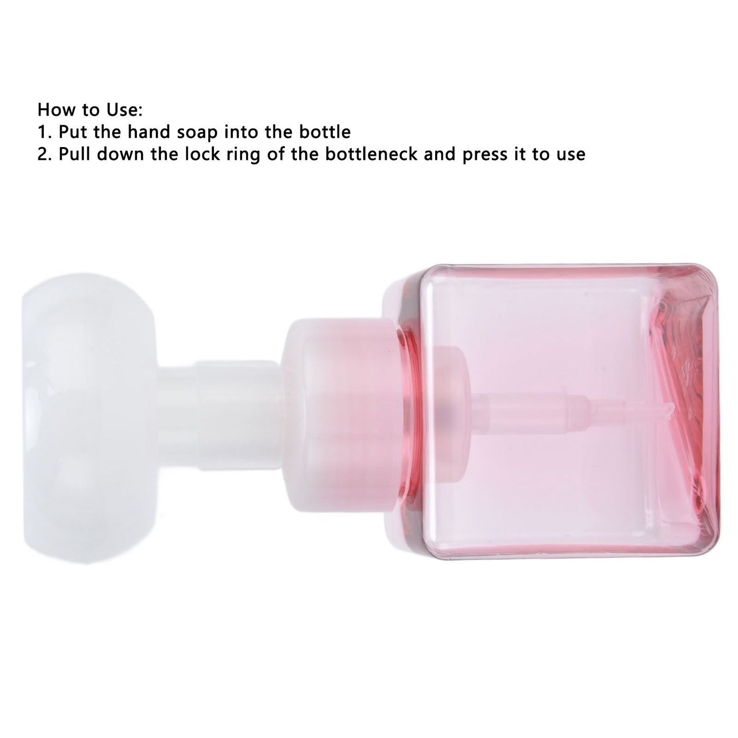 250ml Foaming Bottle PETG Plastic Flower Foam Dispenser Square Bottles for Cosmetic PackagingTransparent V1294-YM0523-3112210100012