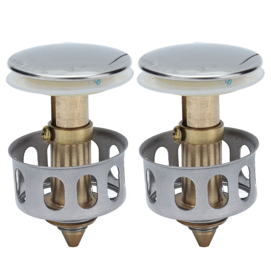 2Pcs Push Bounce Core Universal Bullets Pop Up Sink Stopper Drain Filter for Bathroom V1294-YM0523-3112210107411