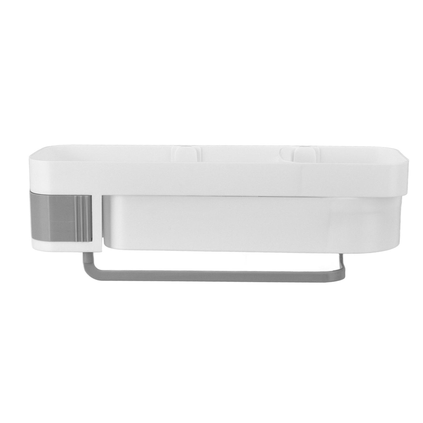 Bathroom Corner Rack Double Layer Rotatable Wall Mounted Stylish Simple Multifunctional Storage ShelfWhite V1294-YM0523-3112220015111