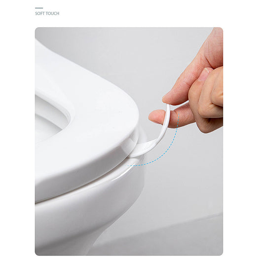 2Pcs Toilet Lid Lifter TPR Washable Reusable Toilet Cover Handle Seats Lift Tool Bathroom AccessoriesWhite V1294-YM0523-3112220015711