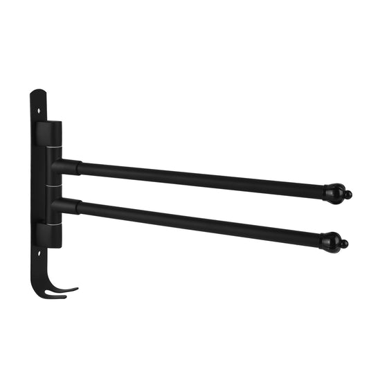 Stainless Steel Swivel Towel Hanger Holder Black Rotating Movable Towel Bar for Bathroom Wardrobe Kitchen2 V1294-YM0523-3112220019411