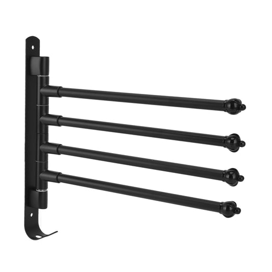Stainless Steel Swivel Towel Hanger Holder Black Rotating Movable Towel Bar for Bathroom Wardrobe Kitchen4 V1294-YM0523-3112220019413