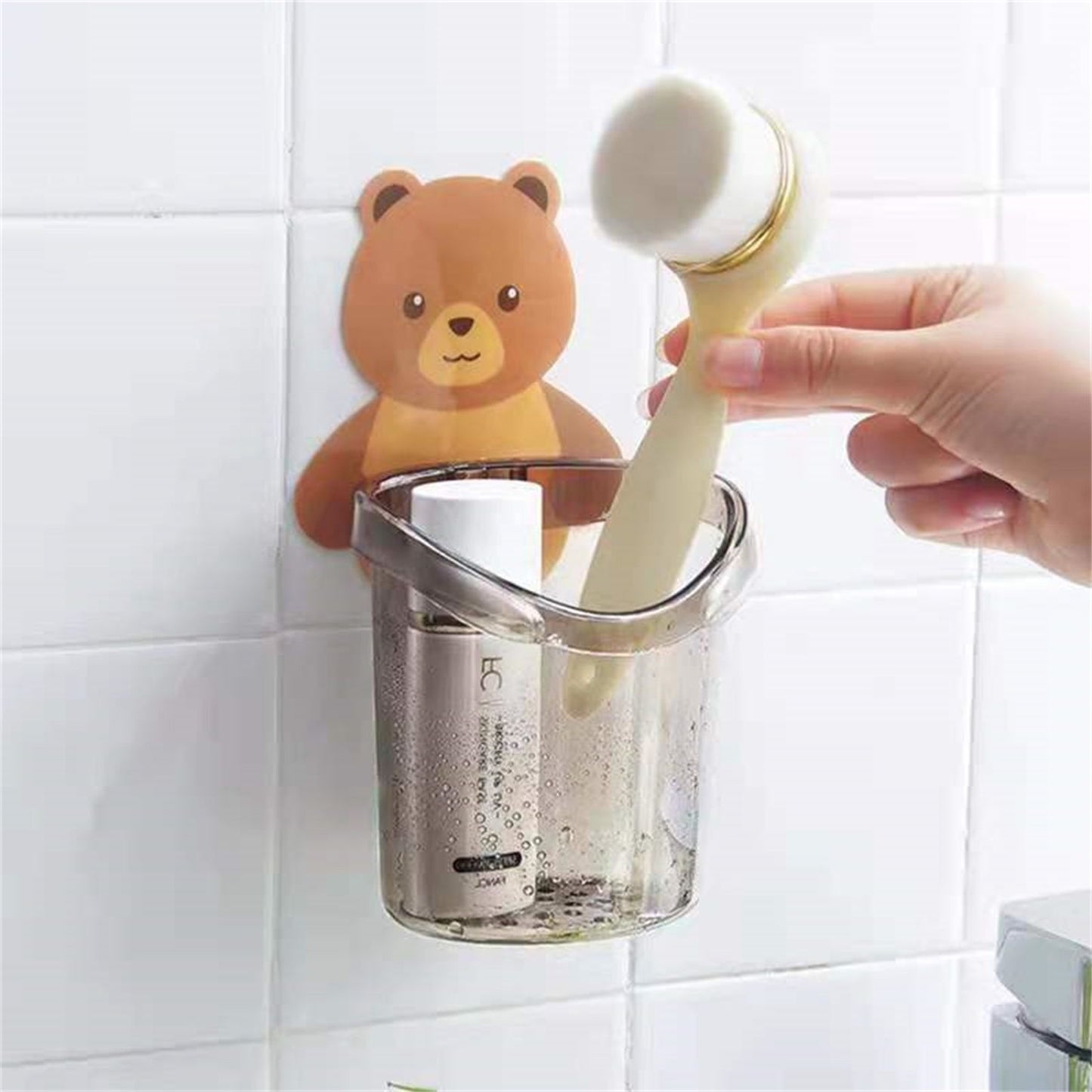 Wall Mounted Bathroom Toothbrush Holder Toothpaste Storage Box Home Storage RackGray V1294-YM0523-3112220020313