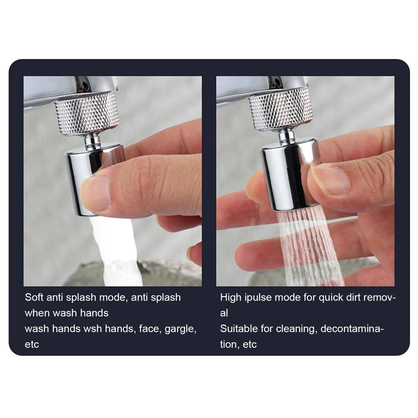 Sink Nozzle Kitchen Faucet Sprayer Head Rotating Faucet Head Spray Proof Wide Angle for Household V1294-YM0523-3112220026411