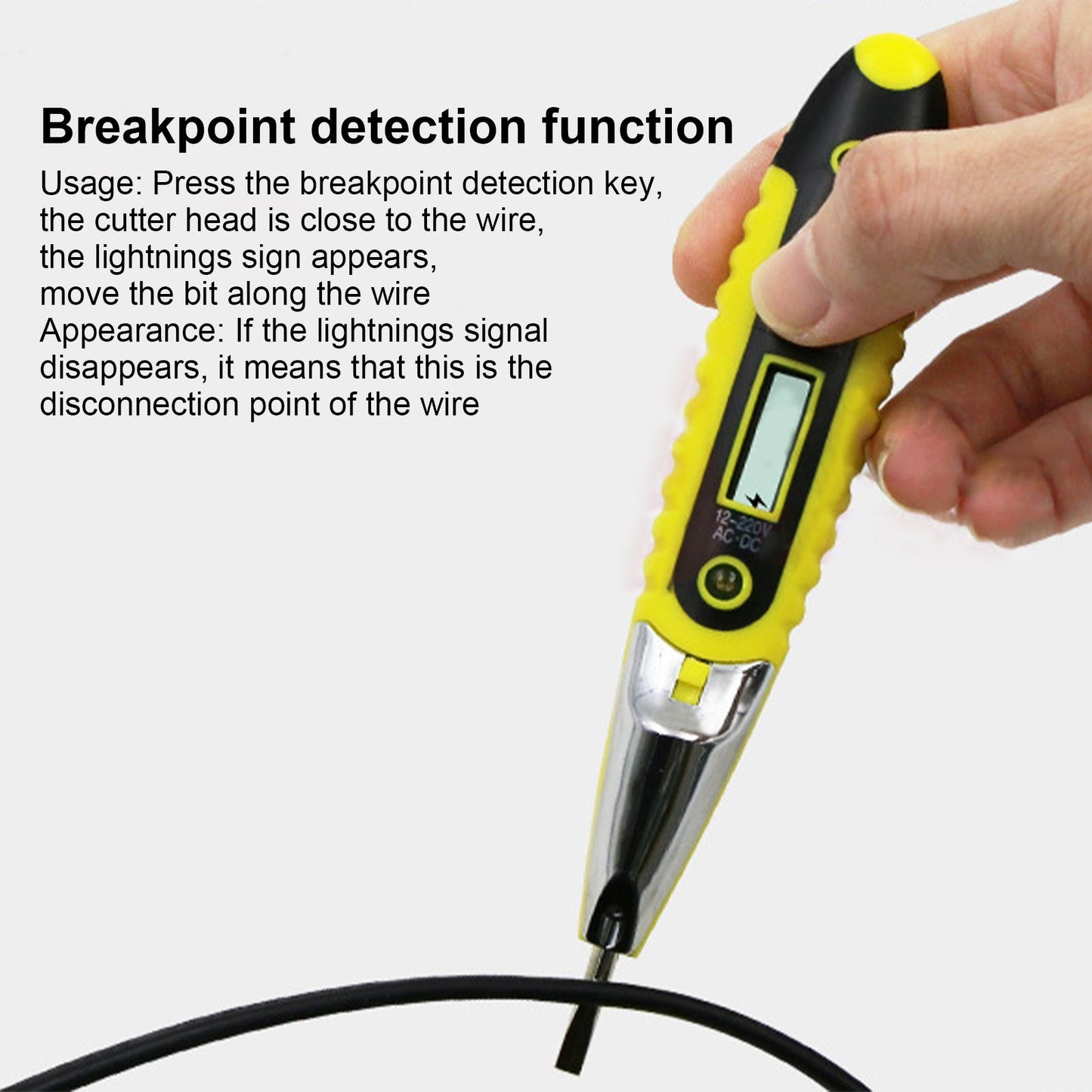LED Multifunctional Digital Electric Tester Pen 12-220V Non Contact Circuit Voltage Detector for Household V1294-YM0523-3113220002711