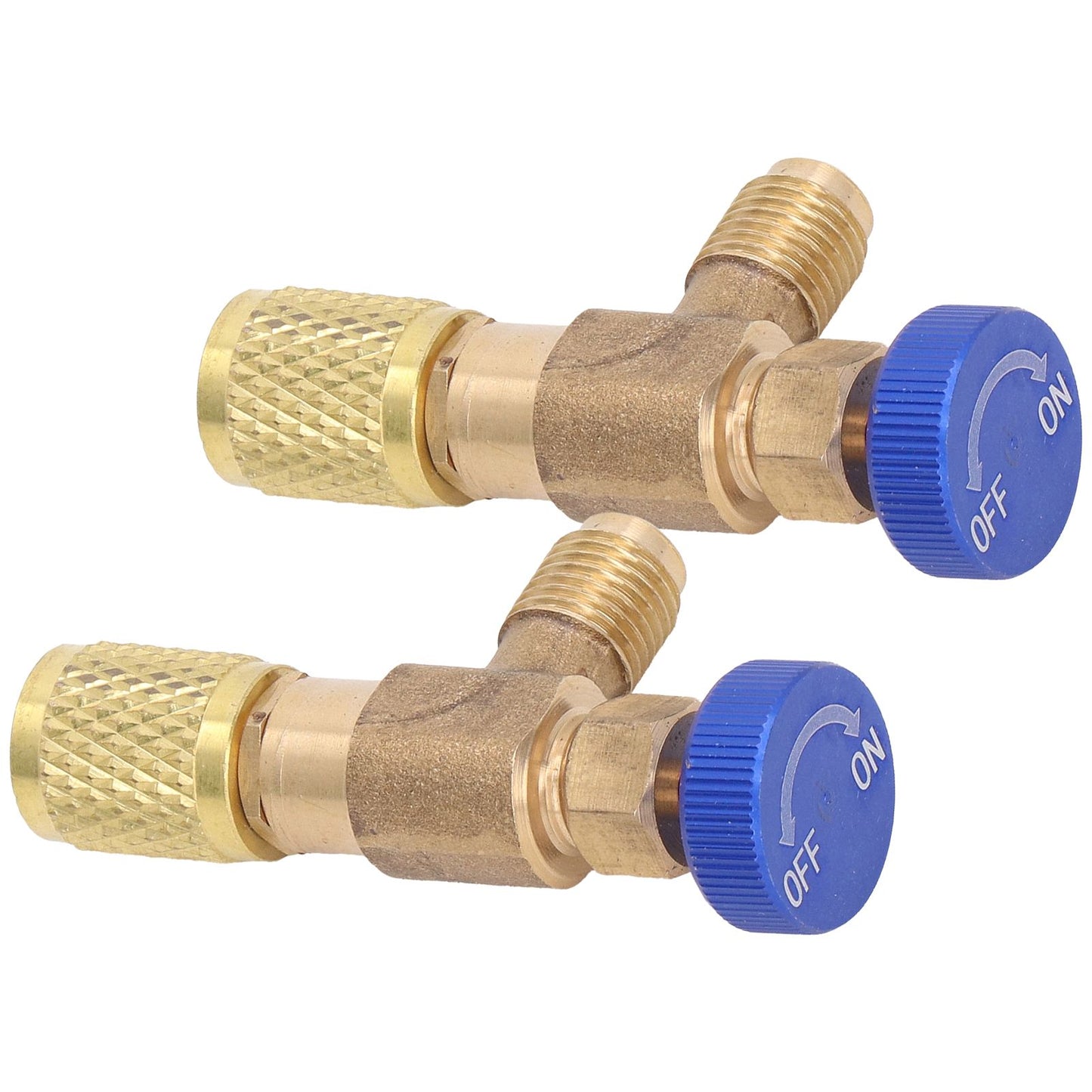 2PCS Refrigeration Valve Air Conditioning Refrigerant Control Valve Fluoride Charging Adapter for R22 R404 V1294-YM0523-3113220010011