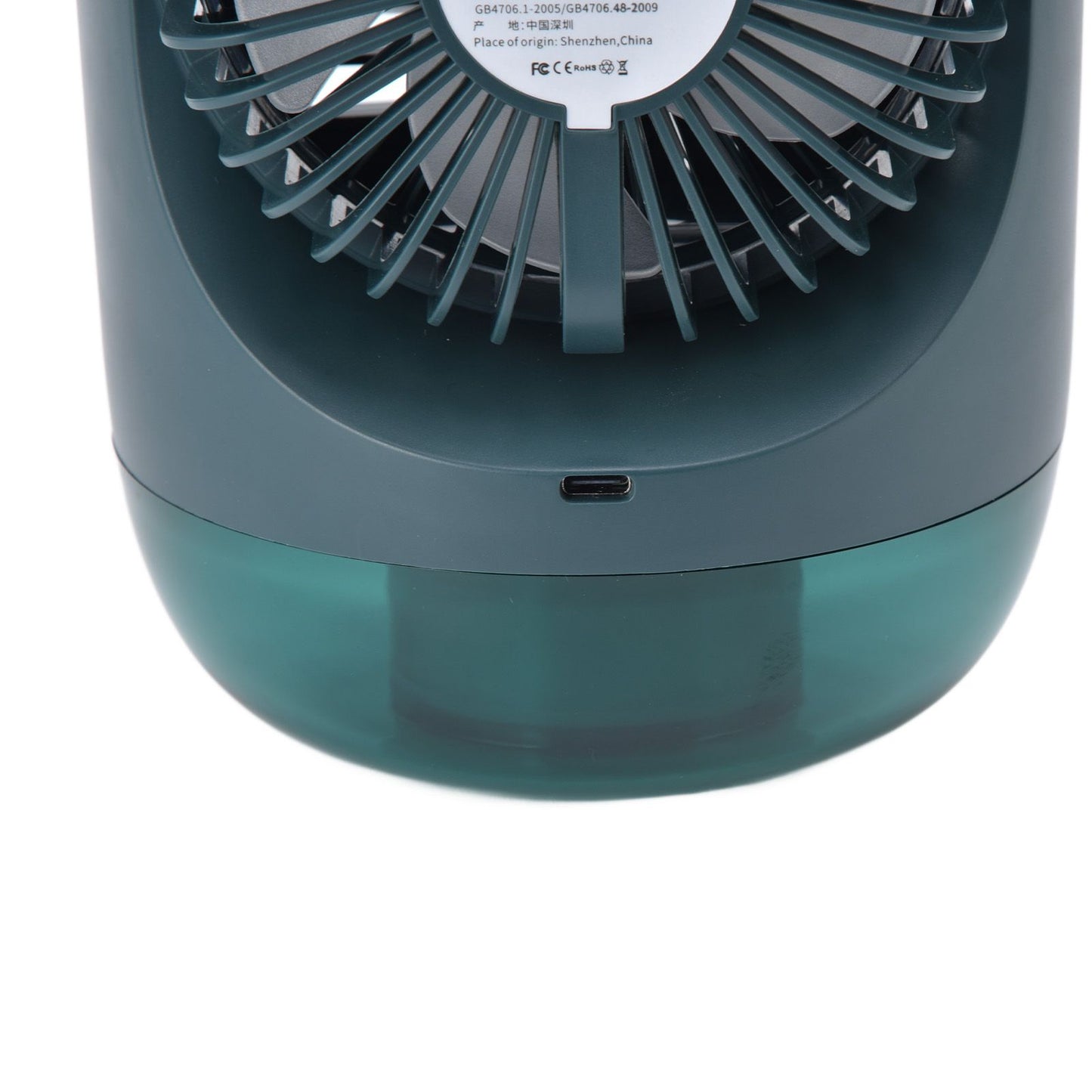 Mini Air Conditioner Humidifier Aromather 3 Gears 5 Blades USB Charging Night Light Water Cooling Fan Green V1294-YM0523-3113220038613