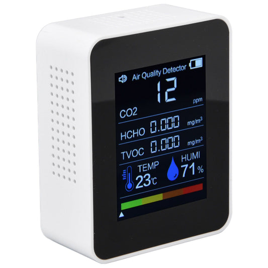 Air Quality Monitor 8 in 1 Real Time Color Screen Space Saving Widely Used CO2 Detector for TVOC HCHO PM2.5 V1294-YM0523-3113220040812