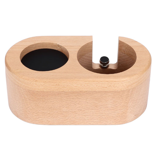 Coffee Filter Tamper Holder 58mm Aperture Coffee Knock Box Wood Texture Wooden Coffee Tamping Station with V1294-YM0523-3113220050611